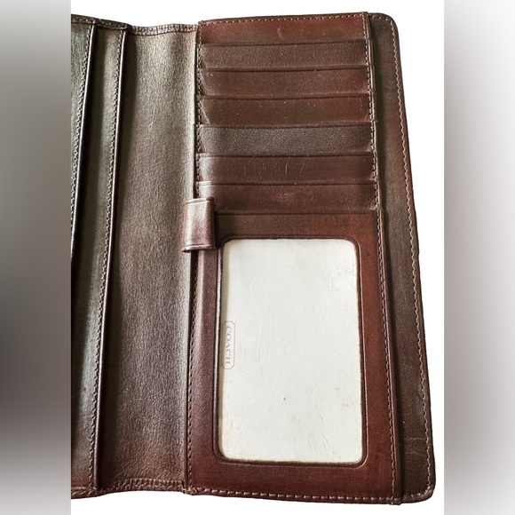 Coach Vintage Kisslock Mahogany Leather Wallet - Picture 10 of 14